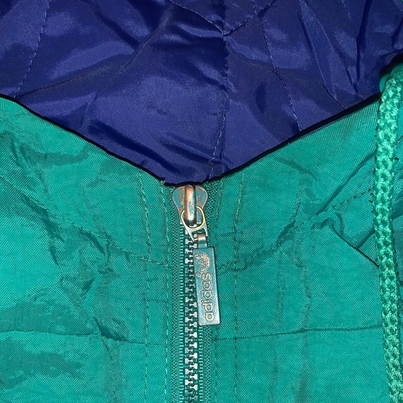 Vintage Adidas Windbreaker Men’s L Teal/Royal Blue - Picture 8 of 16